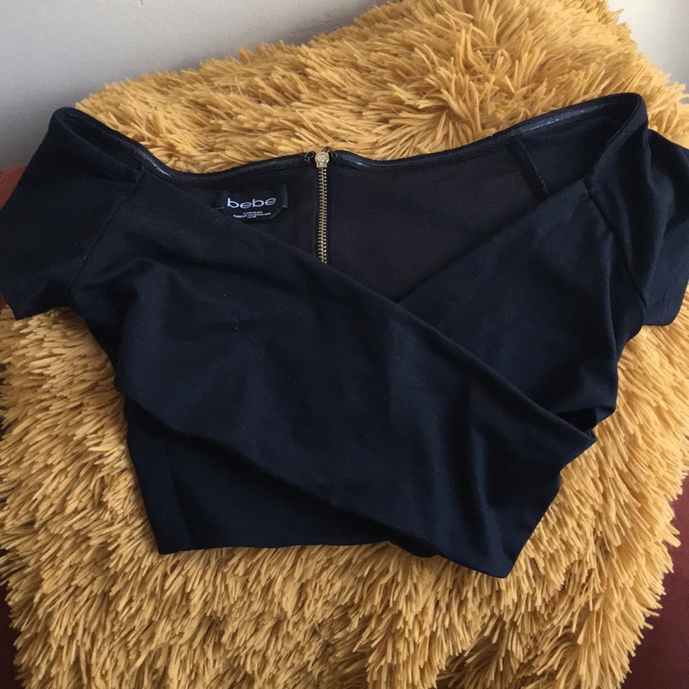 Bebe Black Crop Top